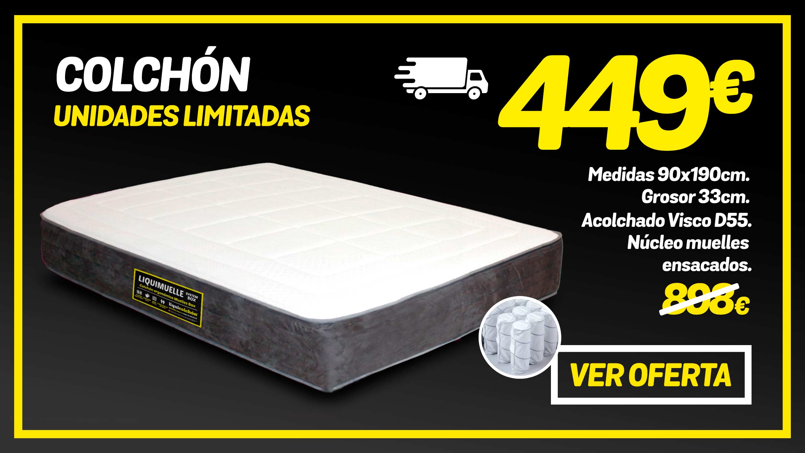 colch&oacute;n de espumaci&oacute;n HR en liquidaci&oacute;n online